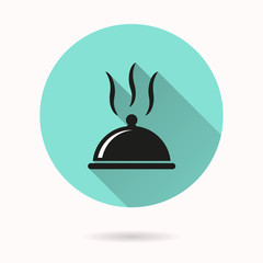 Food cover vector icon.