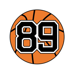 ball of basketball with the number 89