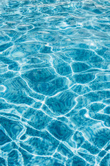 Blue water texture in the pool