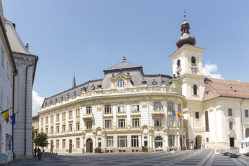 Fototapeta na wymiar Streets of Sibiu, Romania
