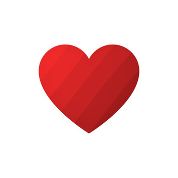 Red heart silhouette, logo