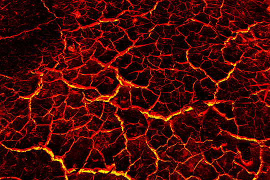 Lava drought in dry ground, Concept lava drought.