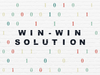 Business concept: Win-win Solution on wall background