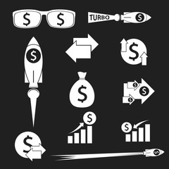 finance icon fast concept. vector illustration.
