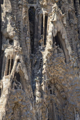 Fototapeta na wymiar Sagrada Familia - знаменитая церковь Гауди 