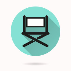 Director chair vector icon.