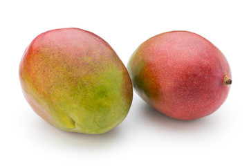 Mango fruit isolated on white background .