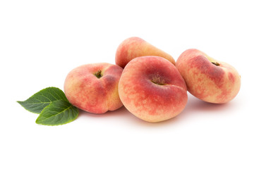 Peach. Fruit with isolated on white background.