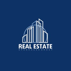 Logo template real estate, apartment, condo, house, rental, business. brand, branding, logotype, company, corporate, identity. Clean, modern and elegant style design