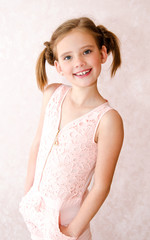 Portrait of adorable smiling little girl child