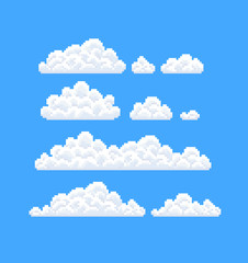 Pixel Art Clouds
