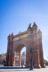 BARCELONA SPAIN - February 9, 2017: Arc de Triomf in Barcelona, is the capital city of the autonomous community of Catalonia in the Kingdom of Spain,February 9, 2017 in Barcelona Spain.