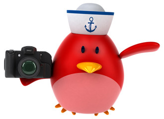 Red bird - 3D Illustration