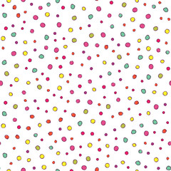 Seamless hand drawn summer pattern