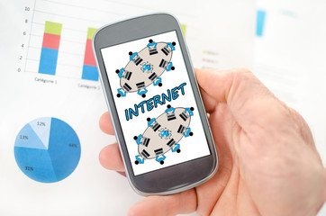 Internet concept on a smartphone