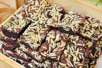 Almond nut brownies.