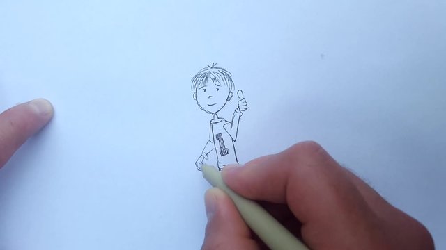 Cartoon jongen tekenen