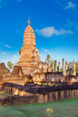 Fototapeta na wymiar Wat Phra Si Rattana Mahathat - Chaliang at Si Satchanalai Historical Park, a UNESCO World Heritage Site in Thailand