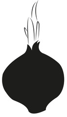 onion vector silhouette