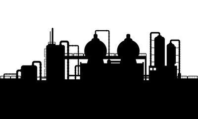 manufacturing plant factory silhouette