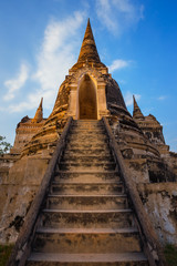 Fototapeta premium Wat Phra Si Sanphet temple in Ayutthaya Historical Park, a UNESCO world heritage site, Thailand