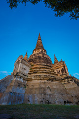 Wat Phra Si Sanphet temple in Ayutthaya Historical Park, a UNESCO world heritage site, Thailand