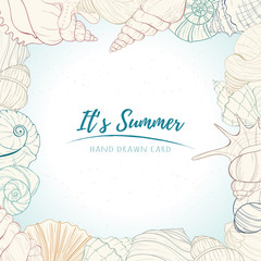 Summer paradise holiday marine card