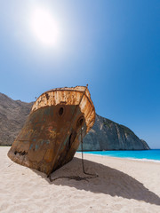 The famous Shipwreck beach Zakynthos