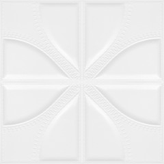 Leather tile with volume drawing.