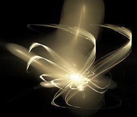 Abstract fractal background. Luminous whirlwind