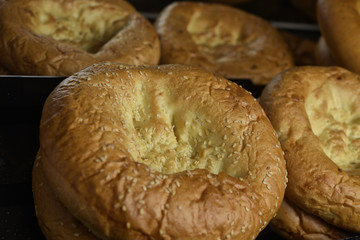 Fresh bread on the shelf