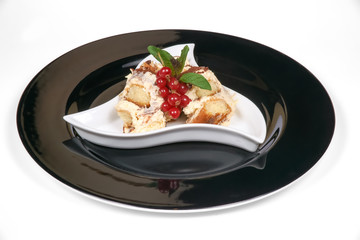 Desserts of Italian cuisine on a white background