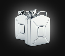 gas canisters on black gradient background 3d