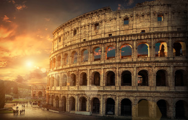 Fototapeta premium Rzym, Włochy. Jedno z najpopularniejszych miejsc podróży na świecie - Rzym