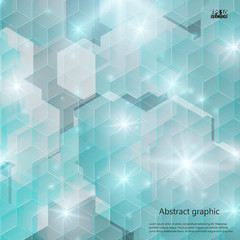 Graphic illustration with geometric pattern. Eps10 Vector illustration.