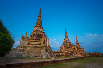 Fototapeta premium Wat Phra Si Sanphet temple in Ayutthaya Historical Park, a UNESCO world heritage site, Thailand