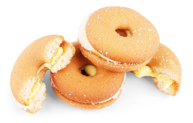 sweet cookie with coconut isolated