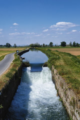 Bicycle lane along the Naviglio of Bereguardo (Italy)