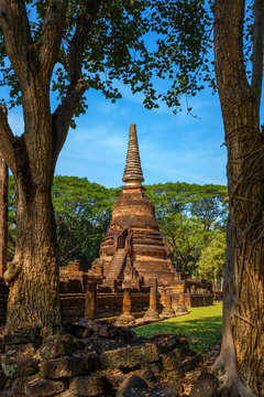 Wat Nang Phaya at Si Satchanalai Historical Park, a UNESCO World Heritage Site in Thailand