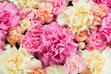 close-up floral composition Floral background with copy space