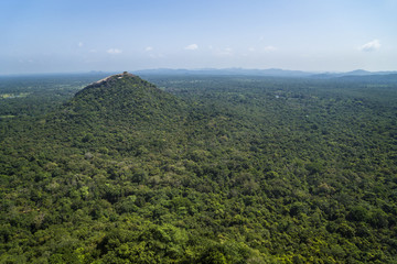 Pidurangala Rock, view from Sigiraya rock, Sri Lanka