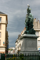 View on the castle and city Dieppe france