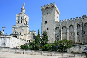 Fototapeta na wymiar The Popes' Palace of Avignon