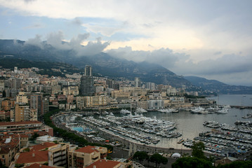 Monte Carlo city panorama, Monaco