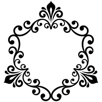 Oriental vector black and white pattern with arabesques and floral elements. Traditional classic ornament. Vintage pattern with arabesques