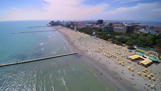 Sunny day in Italy, a city Grado by the sea