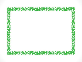 abstract artistic green border