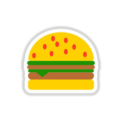 hamburger icon, burger vector sticker