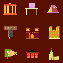 Travel. Famous monuments of world. history book education, Sketch vector illustration collection