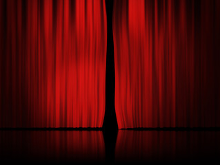  Red stage curtain background